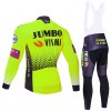 Completo Maglia ML + Pantaloncino con bretelle ML 2019 Team Jumbo-Visma N002